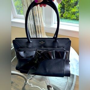 Kate Spade small tote with patten leather bow